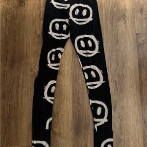 nununu Black and White Leggings with Graphic Print